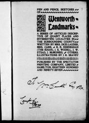 Cover of: Pen and pencil sketches of Wentworth landmarks by written by Mrs. Dick-Lauder ... [et al.] : illustrations by J.R. Seavey.