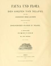 Cover of: Nemertinen des Golfes von Neapel: und der angrenzenden Meeres-Abschnitte