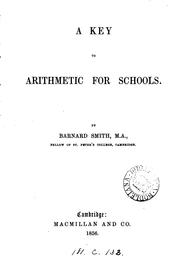 Cover of: A key to Arithmetic for schools