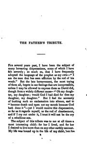 Cover of: A father's [Edward Turner's] tribute to the memory of a beloved daughter: with extracts from the ...