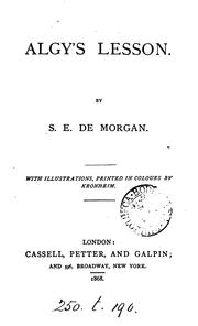 Cover of: Algy's lesson