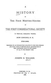 Cover of: A History of the Four Meeting-houses of the First Congregational Society: In Pennycook ...