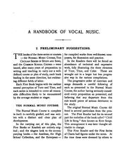 Cover of: A Handbook of Vocal Music