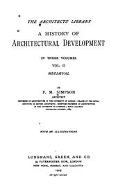 Cover of: A history of architectural development