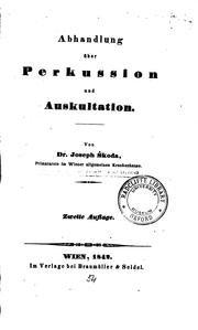 Cover of: Abhandlung über Perkussion und Auskulation