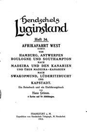 Cover of: Afrikafahrt West: Von Hamburg... Nach... Kapstadt; ein Reisebuch und ...