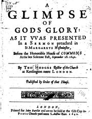 A Glimpse of God's Glory by Thomas Hodges