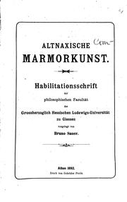 Cover of: Altnaxische Marmorkunst