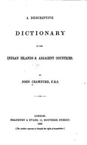 Cover of: A Descriptive Dictionary of the Indian Islands & Adjacent Countries