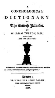 Cover of: A Conchological Dictionary of the British Islands by William Turton