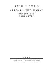 Cover of: Abigaïl und Nabal: Tragödie in drei Akten