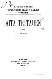 Cover of: Aita Tettauen: 2.000 by Benito Pérez Galdós
