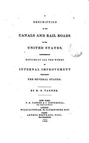 Cover of: A Description of the Canals and Rail Roads of the United States ...