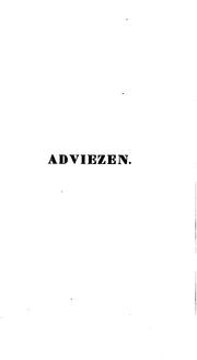 Cover of: Adviezen in de Tweede Kamer der Staten-Generaal: Zitting van 1849; Zitting van 1849-1850 ... by Guillaume Groen van Prinsterer