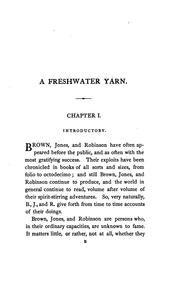 Cover of: A freshwater yarn, by William Brown, Henry Jones and John Robinson, ed. by capt. Brown by William Brown