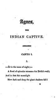 Cover of: Agnes, the Indian captive, with other poems