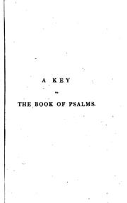 Cover of: A key to the Book of psalms