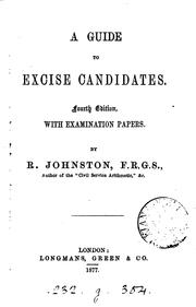 Cover of: A guide to excise candidates | Robert Johnston