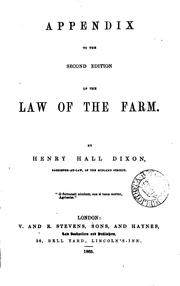 Cover of: A Digest of Cases Connected with the Law of the Farm: Including the Agricultural Customs of ...