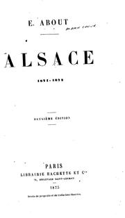 Alsace, 1871-1872 by Edmond About