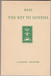 Cover of: The key to the first chapter of Genesis