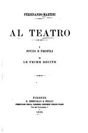 Cover of: Al teatro ...