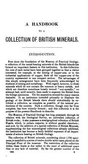 Cover of: A Handbook to a Collection of the Minerals of the British Islands: Mostly Selected from the ...