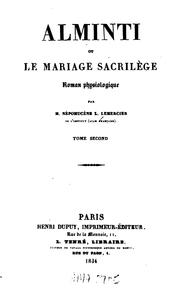 Cover of: Alminti, ou Le mariage sacrilège: roman physiologique