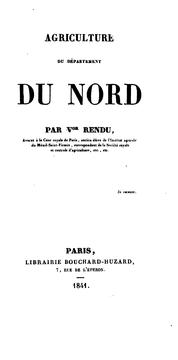 Cover of: Agriculture du département du Nord