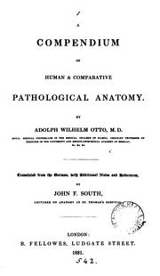 Cover of: A compendium of human and comparative pathological anatomy, tr., with notes, by J.F. South