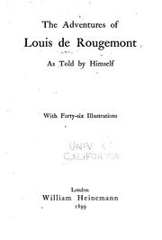 Cover of: The Adventures of Louis de Rougemont