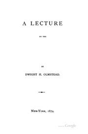 Cover of: A Lecture on the Protestant Faith by Dwight Hinckley Olmstead