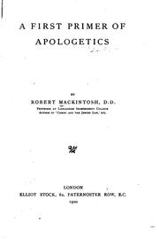 Cover of: A First Primer of Apologetics by Robert Mackintosh