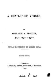 Cover of: A chaplet of verses | Adelaide Anne Procter