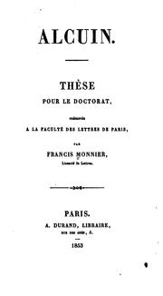 Cover of: Alcuin et son influence littéraire