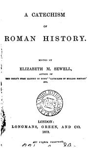Cover of: A catechism of Roman history