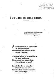 Cover of: A la Reina de España, Doña Isabel segunda: Composición poética... Premiada ...