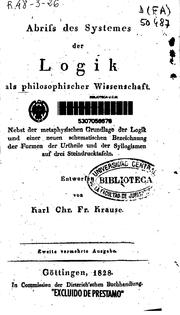Cover of: Abriss des Systemes der Logik als philosophischer Wissenschaft...