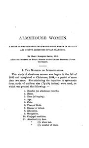 Cover of: Almshouse Women: A Study of Two Hundred and Twenty-eight Women in the City and County Almshouse ...