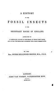 Cover of: A History of the Fossil Insects in the Secondary Rocks of England: Accompanied by a Particular ...