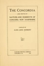 Cover of: Concordia: lines written by natives and residents of Concord, New Hampshire