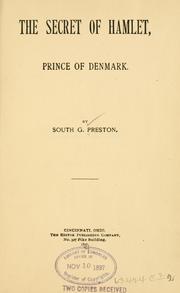 Cover of: secret of Hamlet, prince of Denmark. | South G. Preston