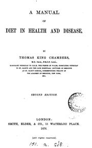 Cover of: A manual of diet in health and disease