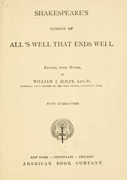 Cover of: Shakespeare's comedy of All's well that ends well. by William Shakespeare