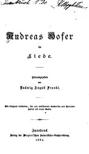Cover of: Andreas Hofer im Liede