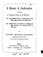 Cover of: A manual of Confirmation