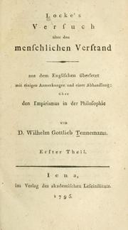 Cover of: Versuch über den menschlichen Verstand by John Locke