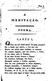 Cover of: A meditação by José Agostinho de Macedo