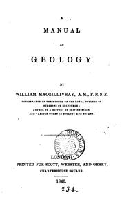 Cover of: A manual of geology