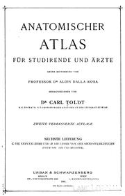 Cover of: Anatomischer Atlas fuer Studirende und Aerzte suppl., 1903 by Carl Toldt, Carl Toldt